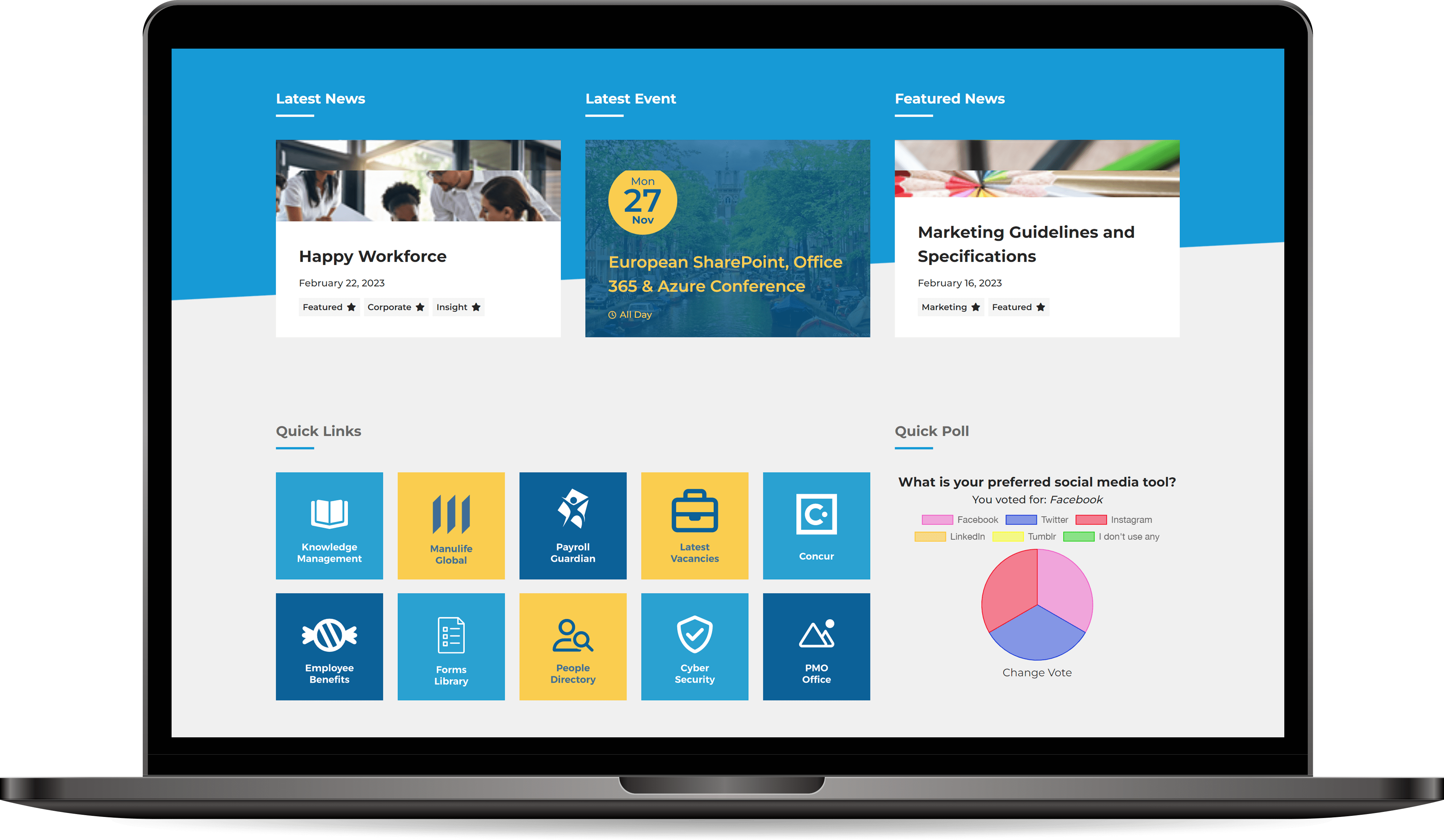 Built using Microsoft guidelines, sitting on SharePoint within M365