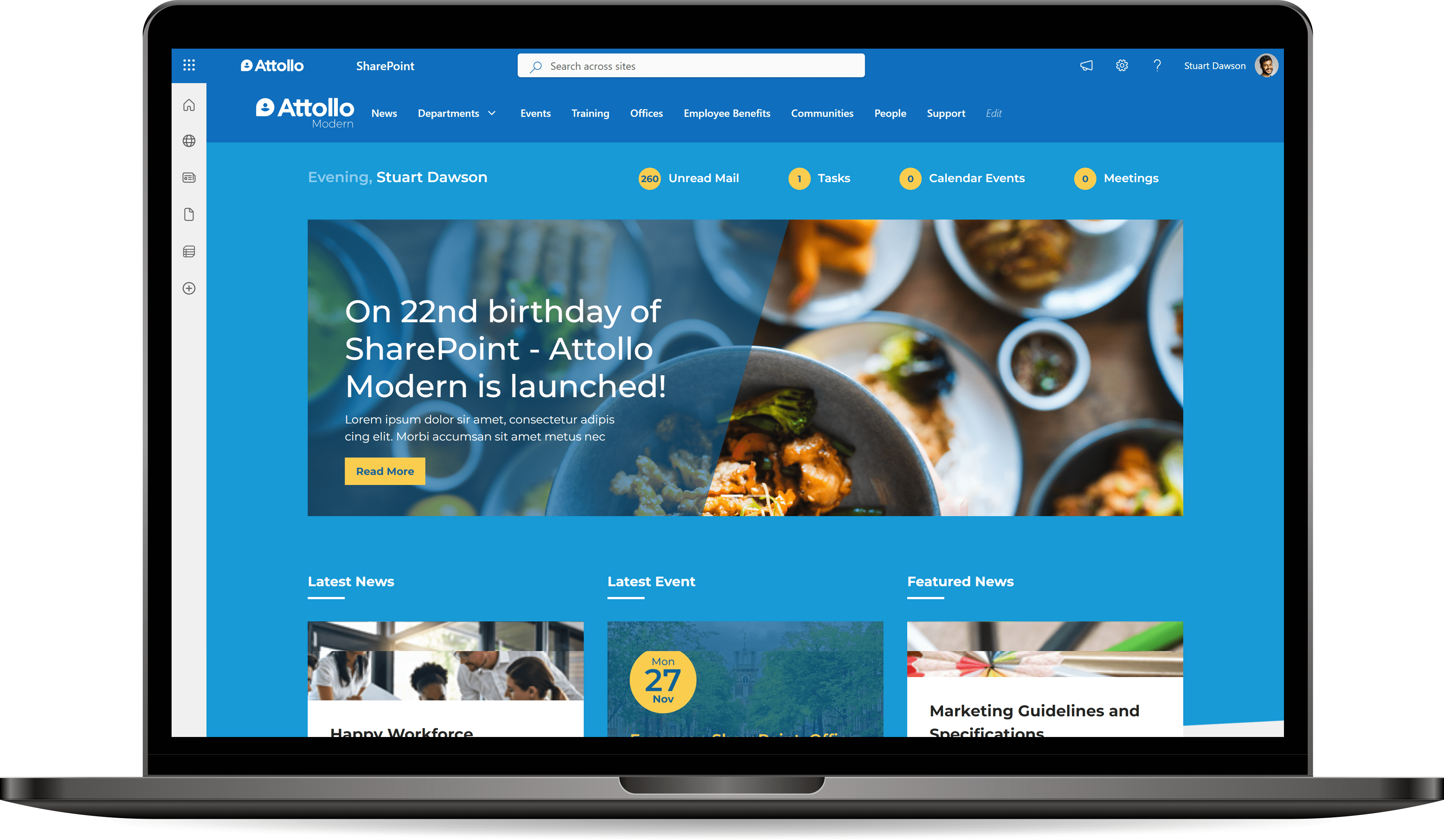 Attollo is an Intranet built for SharePoint Modern on Microsoft 365