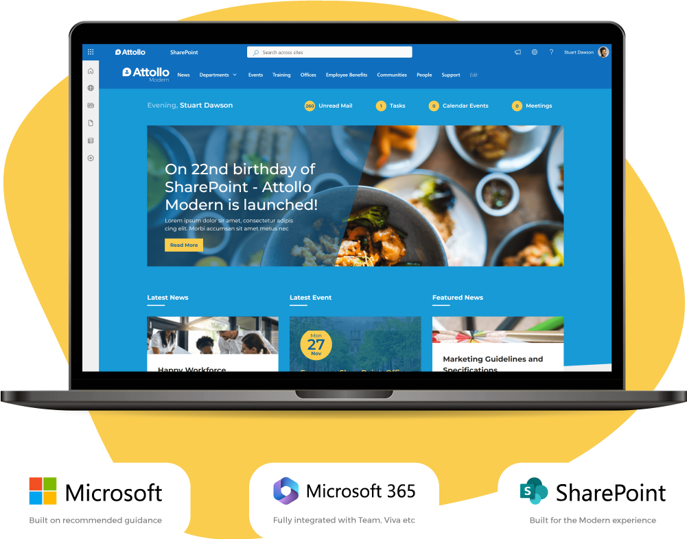 Attollo Intranet built on M365 for the SharePoint Modern experience